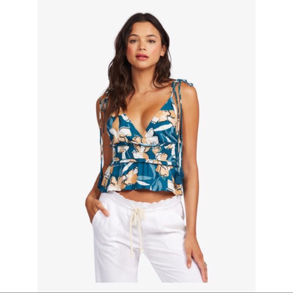 Roxy Simple Blossom Crop Top - Picture 2 of 6